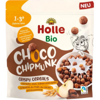 Holle Bio Choco Chipmunks cereálne guličky kakao a jablko od 1. roka